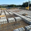 Aplicação do blocos para betonagem